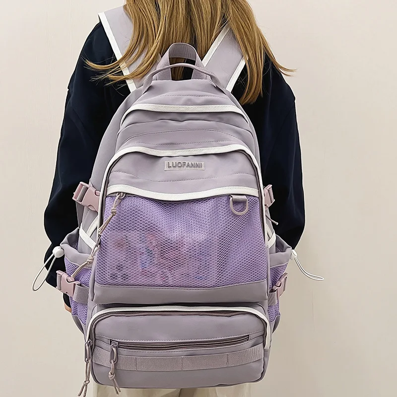 Вместительная Сетчатая Сумка для женщин и мужчин модный сетчатый нейлоновый