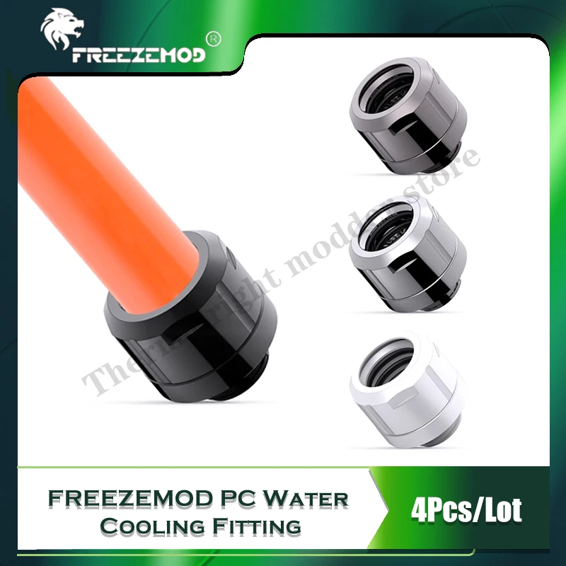 

FREEZEMOD PC Water Cooling Fitting OD14MM PETG PMMA Hard Tubing Connector Superstrong Sealing Compression New Arrival 4Pcs/Lot