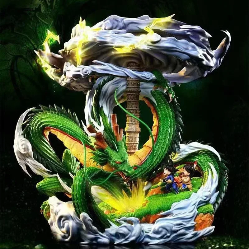 Аниме Dragon Ball Z Shenron Фигурка с ребенком Гоку 23 см ПВХ Фигурки Shenlong Dbz Коллекционная