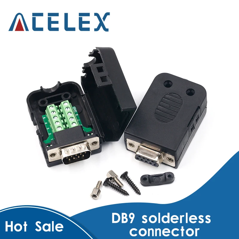 Соединитель DB9 COM паяльная клемма разъем RS232 D-SUB | Строительство и ремонт