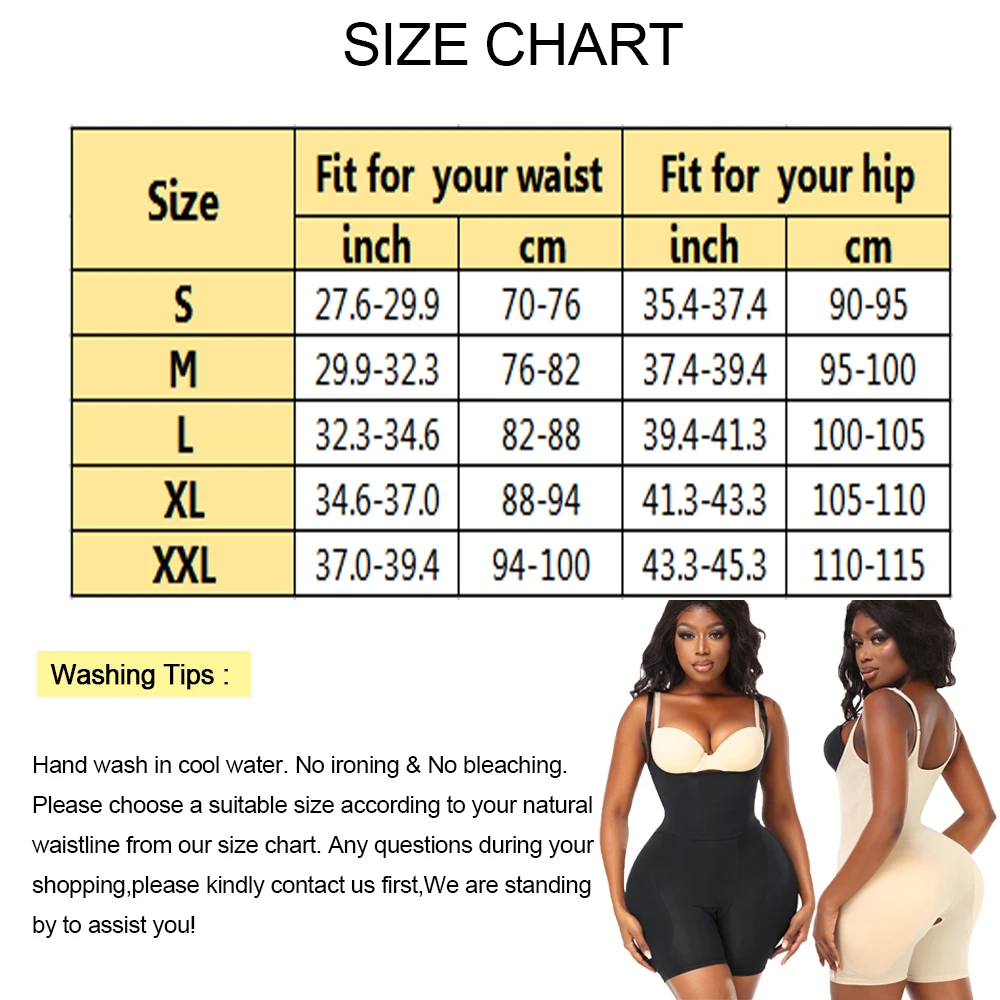 SEXYWG Women Body Shaper Butt Lifter Bodysuit Hip Enhancer Push Up Bodysuit with Hip Pads Hip Shapewear Bodysuit