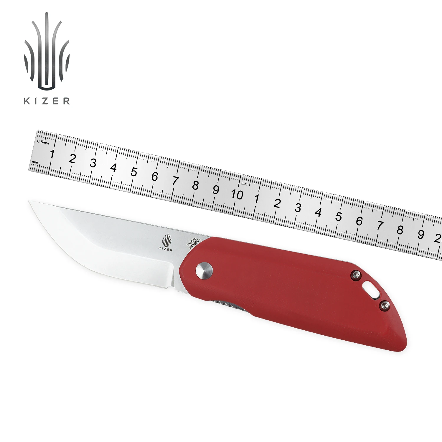 Kizer Folding Knife Comfort V4559C1 2022 New 154CM Blade Tactical Knife Red G10 Handle Flipper Hunting Camping Survial Tool