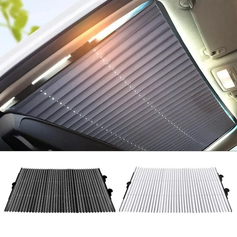 

Car Retractable Window Sunshade Cover Auto Sun Shade Windscreen UV Protection Windshield Protector For Cars Sunshade Covers
