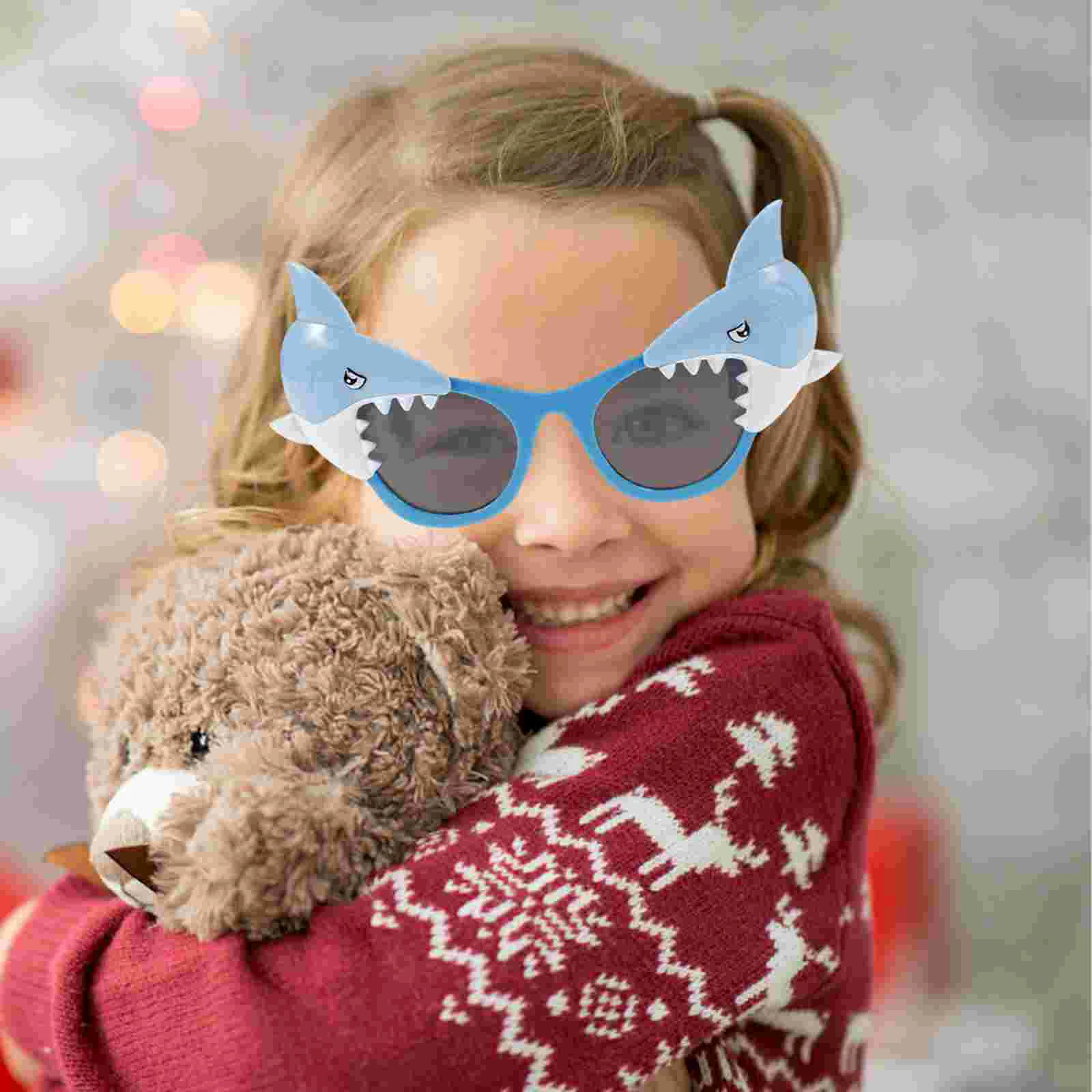 2 шт. очки в виде акулы уличные солнцезащитные новинка вечерние моделирующие абс