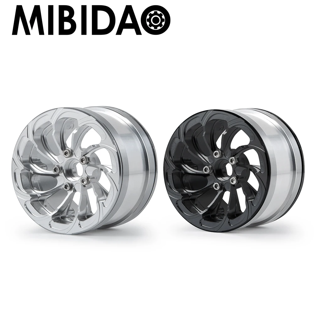 

MIBIDAO 2.2 Inch Metal Beadlock Wheel Rims Hubs for Axial SCX10 Wraith 90048 RR10 TRX-4 1/10 RC Crawler Car Model Upgrade Parts
