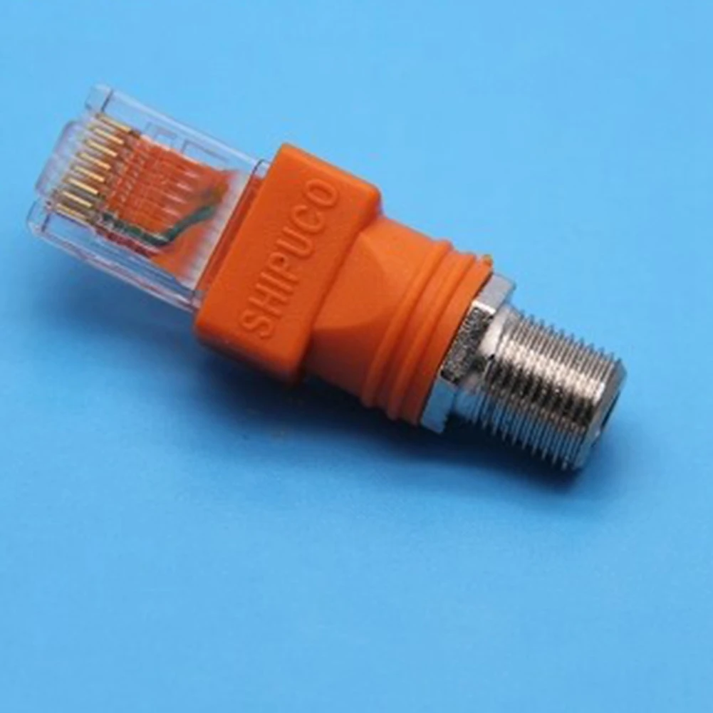 

10Pcs F-Type Connector RF Female to RJ45 Male Coaxial Barrel Coupler Adapter Coax Adapter, RJ45 to RF Connector