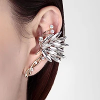 new crystal butterfly earrings ear clip temperament ear bone clip ear stud u clip unilateral ear hanging ear jewelry wholesale