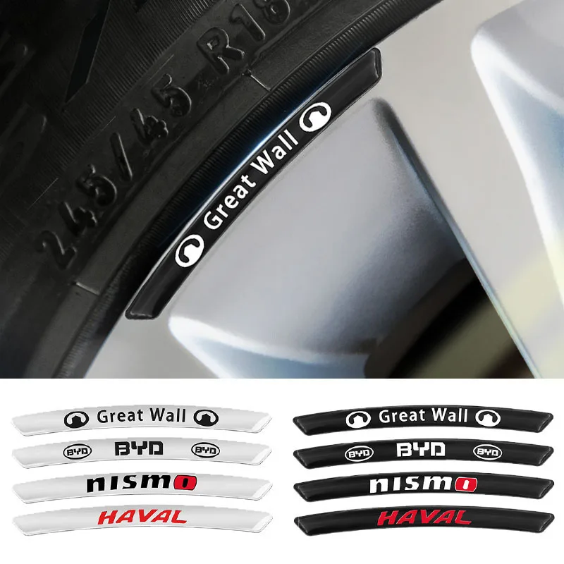 

4pcs Car Wheel Rim Sticker Racing Badge For FIAT 500 Punto Uno Scudo Ducato Palio Tora Stilo Tipo Argo Grande Panda Bravo Cromo