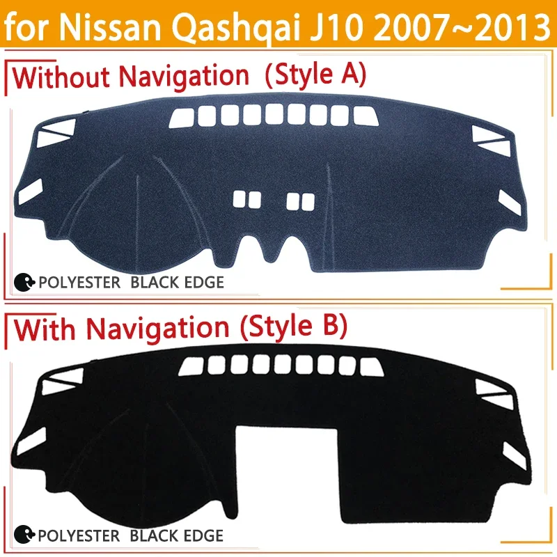 Для Nissan Qashqai J10 2007 ~ 2013 крышка приборной панели автомобиля Dashmat избегайте света