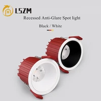 anti glare led down lamps recessed led spotlights 7w 12w round led ceiling spot light commercial lighting led light ac90 260v