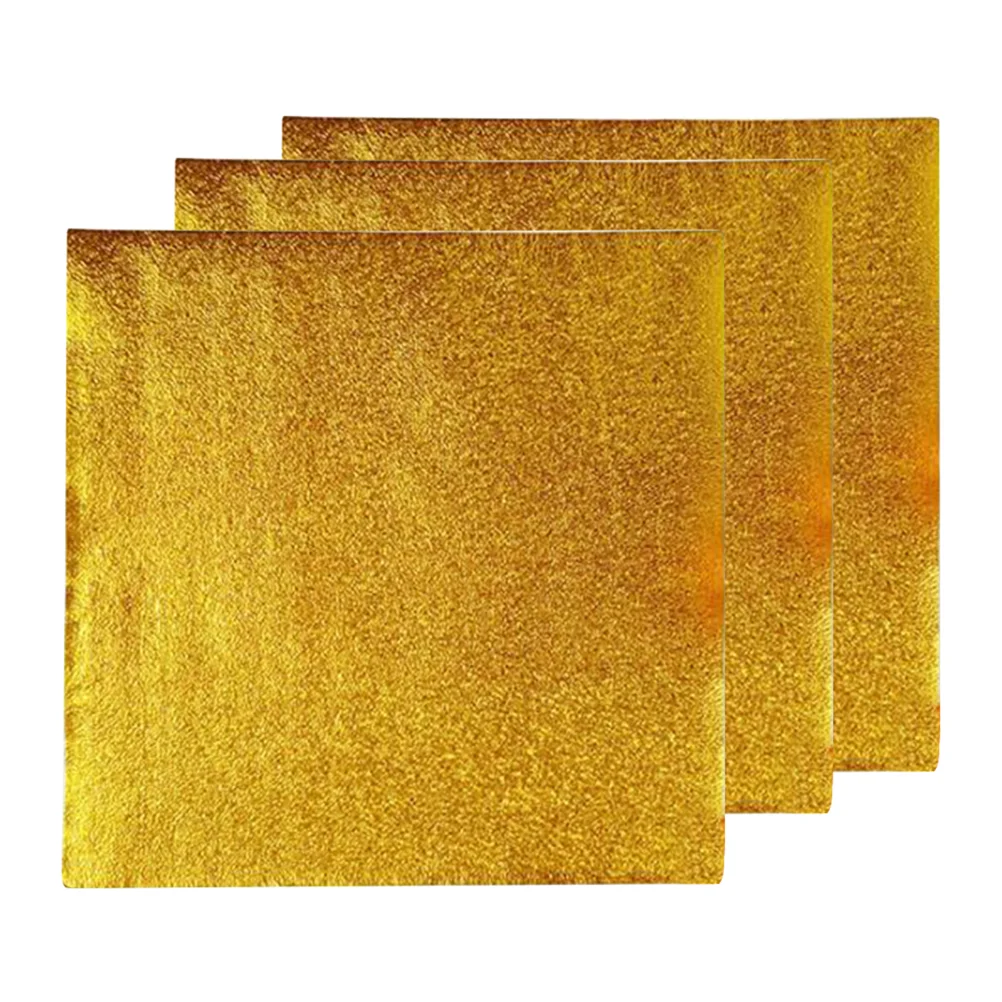 

800pcs Tinfoil Paper Candy Wrapping Paper Gold Foil Paper for Gift Candy Chocolate Package (Golden)