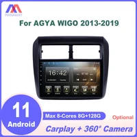 android 11 dsp carplay car radio stereo multimedia video player navigation gps for toyota agya wigo 2013 2019 2 din dvd
