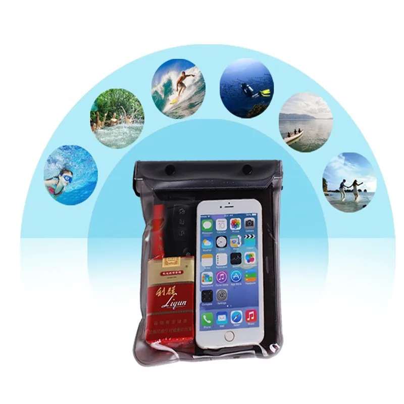 

New Plus Size PVC Transparent Dry Surfing Bags Mobile Phone Cosmetic Waterproof Outdoor Beach Underwater Rafting Large Bags