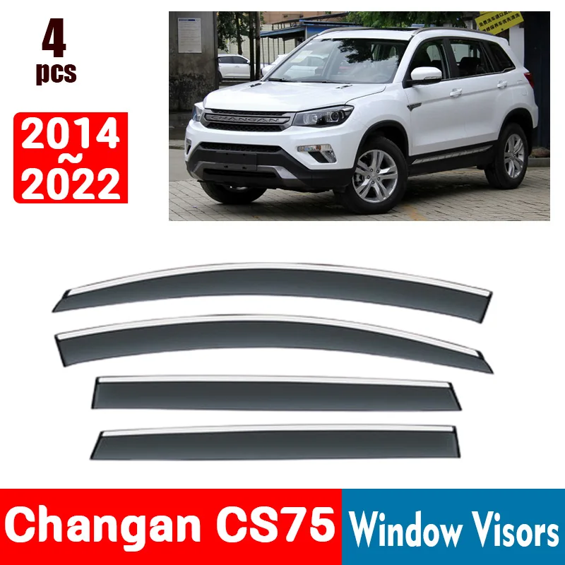 FOR Changan CS75 2014-2022 Window Visors Rain Guard Windows Rain Cover Deflector Awning Shield Vent Guard Shade Cover Trim