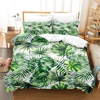 ins nordic wind small fresh leaves bedding set single twin full queen king size set childrens kid bedroom duvetcover sets 02