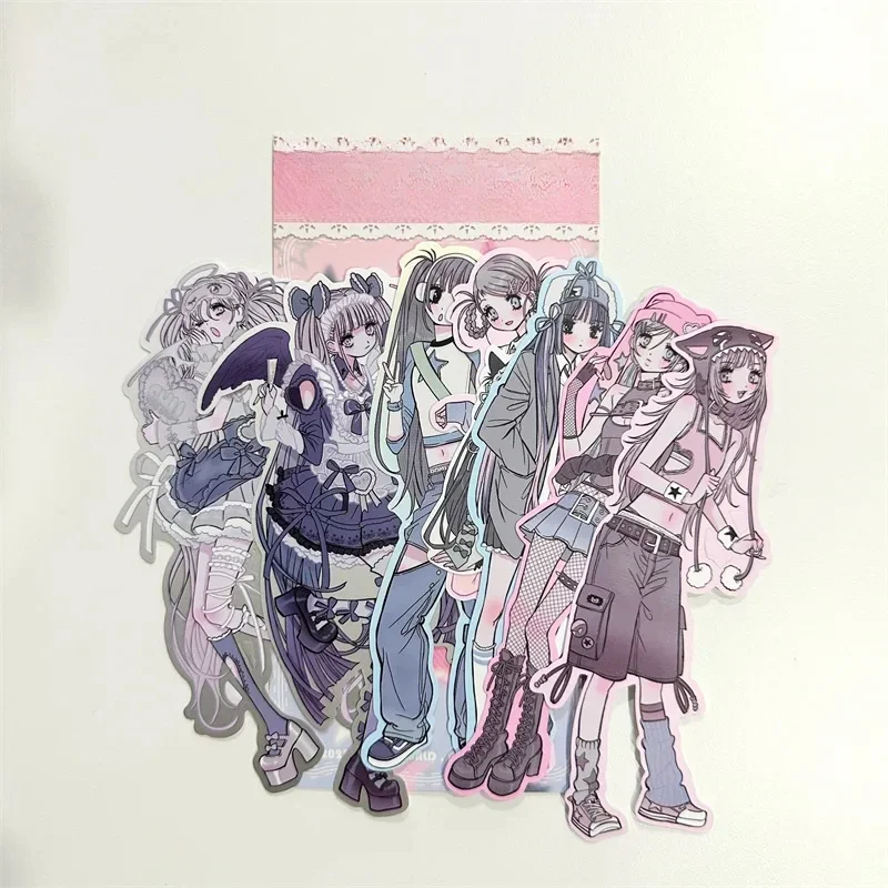 

Набор наклеек в Корейском стиле Y2k Сладкая наклейка в азиатском стиле горничная Гука декоративные наклейки из материала