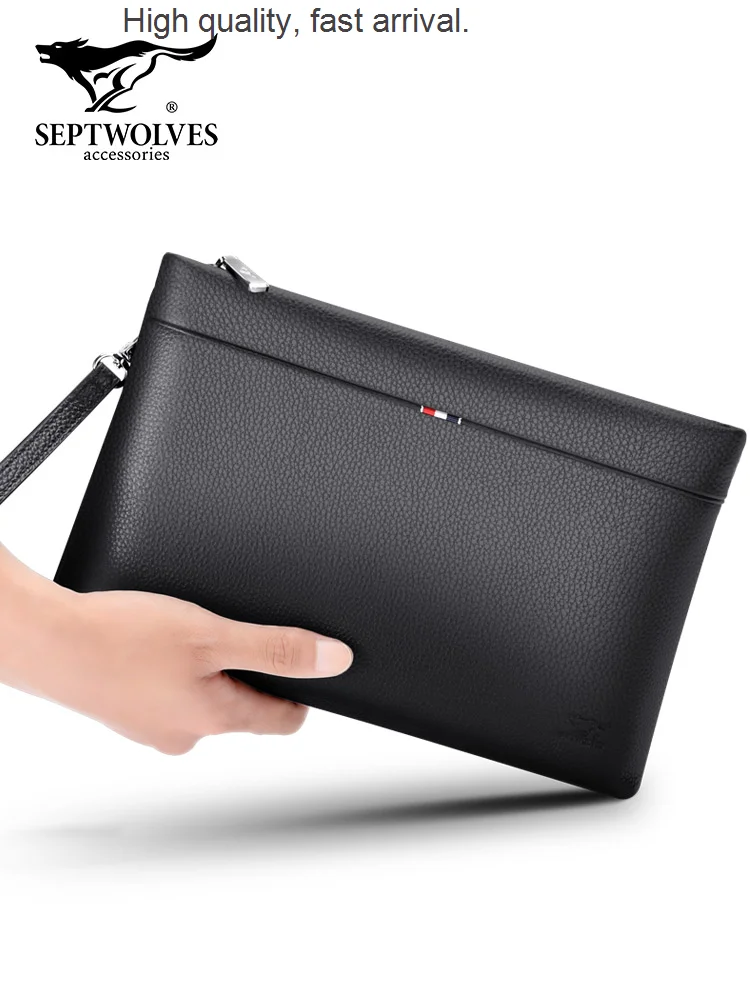 Package Men's Envelope Genuine Leather Clutch Bag Handbag Layer Cowhide Men's Bag Clutch Business Bag