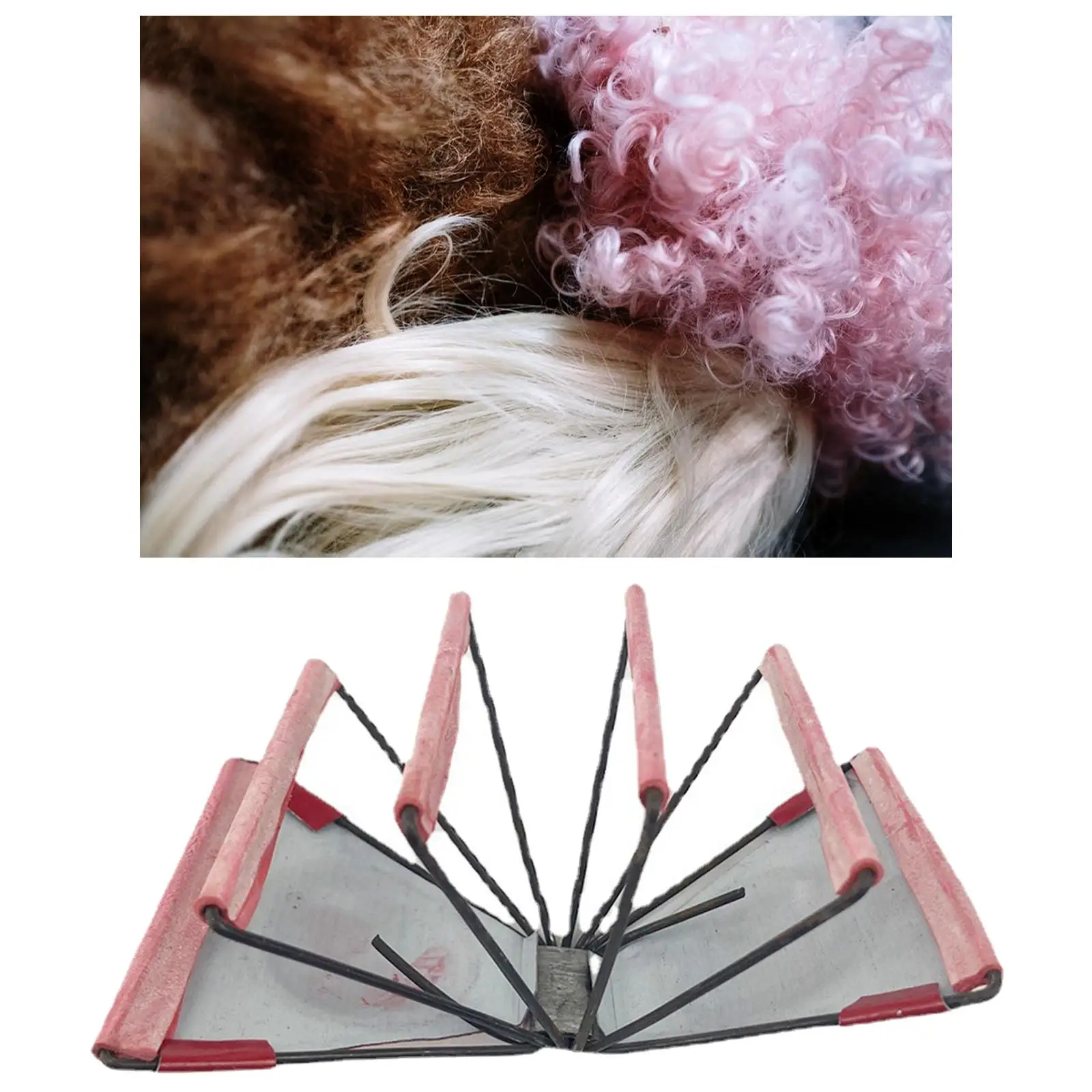 

Стальная заколка для париков, легкая прочная заколка для волос, красный цвет, аксессуары для волос