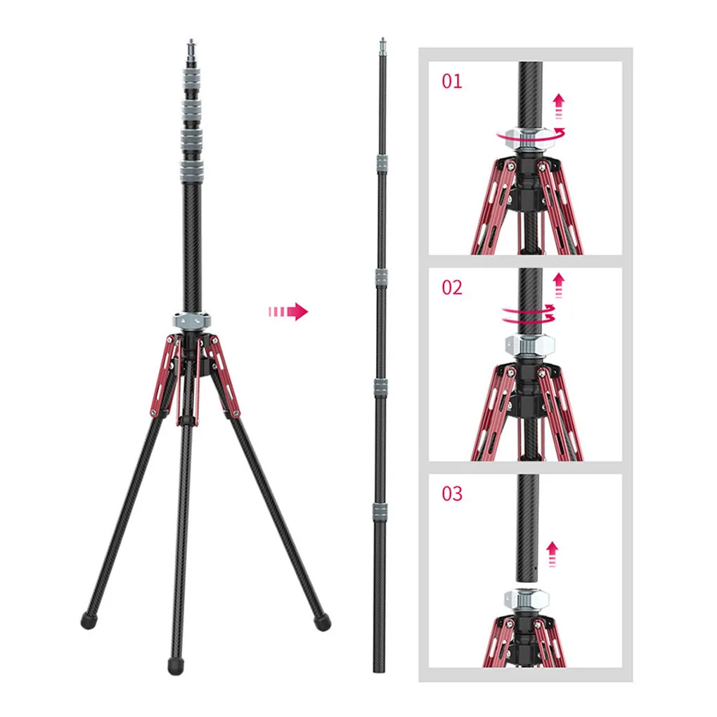

Professional Tripod High Hardness Holder Bracket Wear-resistant Extend Tripod Stand with Detachable Monopod Video Lights
