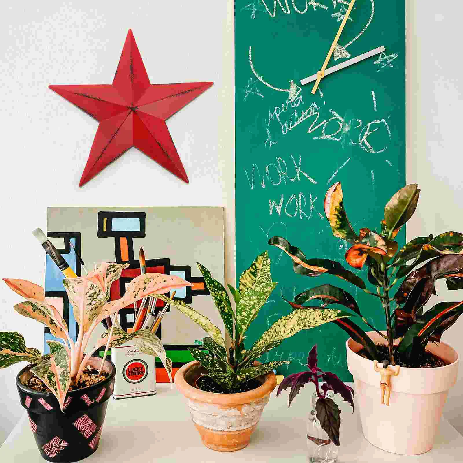 

Iron Five-pointed Star Decorative Wall Metal Hanging Decorations Home Indoor