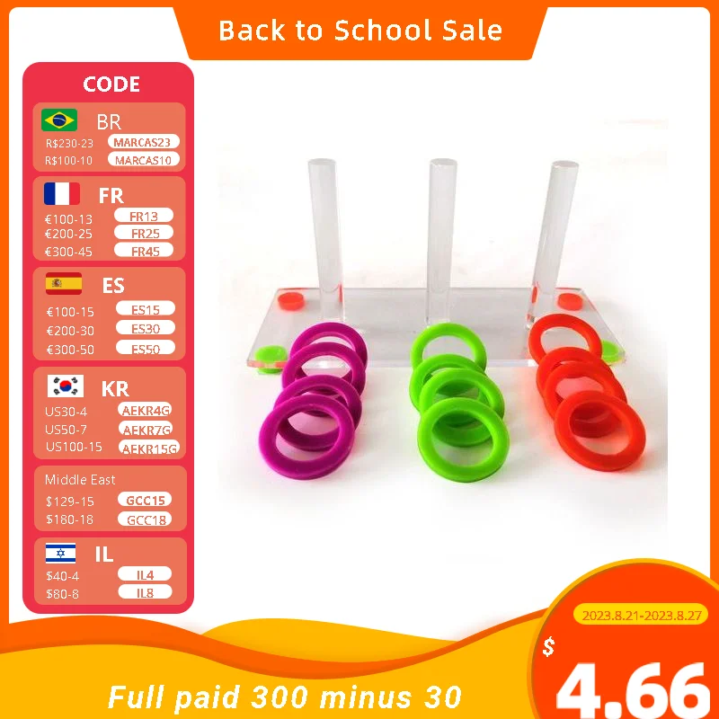 

Bird Home Development Training Educational Parrot Toy Set Intelligence Funny Small Color Separate Interactive Pet Ring Acrylic