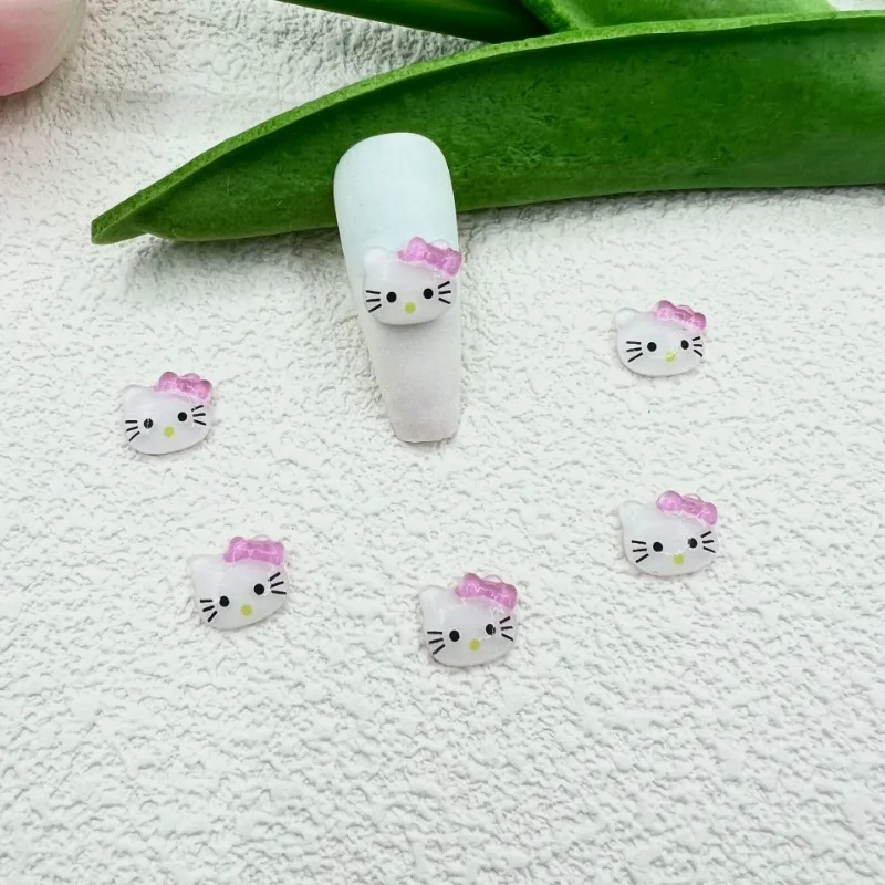 

20Pcs Sanrios Hello Kitty Diy Mini Small Nail Charms Kawaii Nail Jewelry Rhinestone Gems for Manicure Diy Decration Accessories