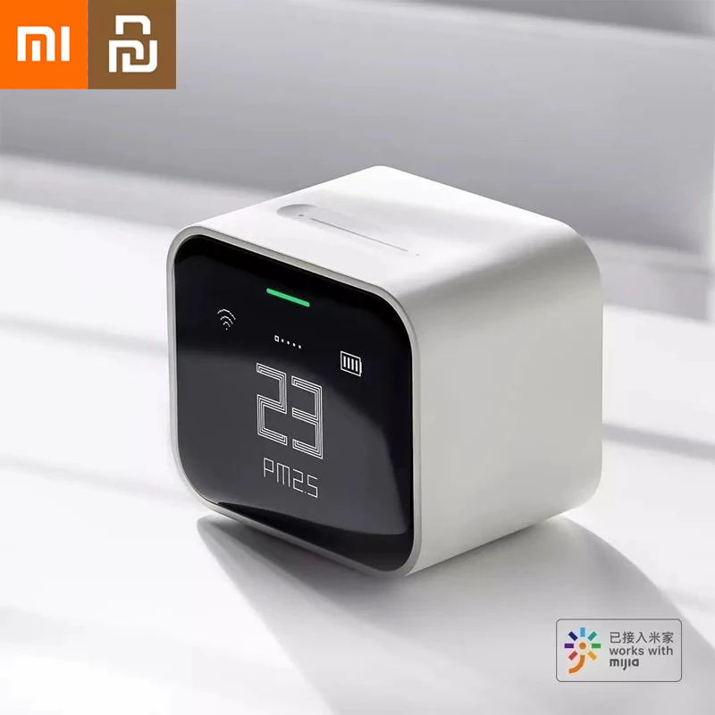 

Детектор воздуха Xiaomi Lite Retina, детектор воздуха с сенсорным экраном, CO2, PM2.5, PM10, с контролем температуры и влажности, работает с приложением Mi Home