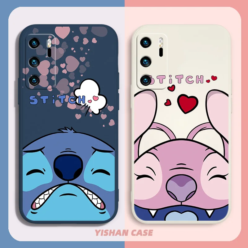 

NEW Cartoon Stitch Phoen Case For OPPO Find X5 X3 X2 Lite Pro Neo A96 A94 A93 A77 A76 A74 A73 Liquid Rope Cover Funda Soft Capa