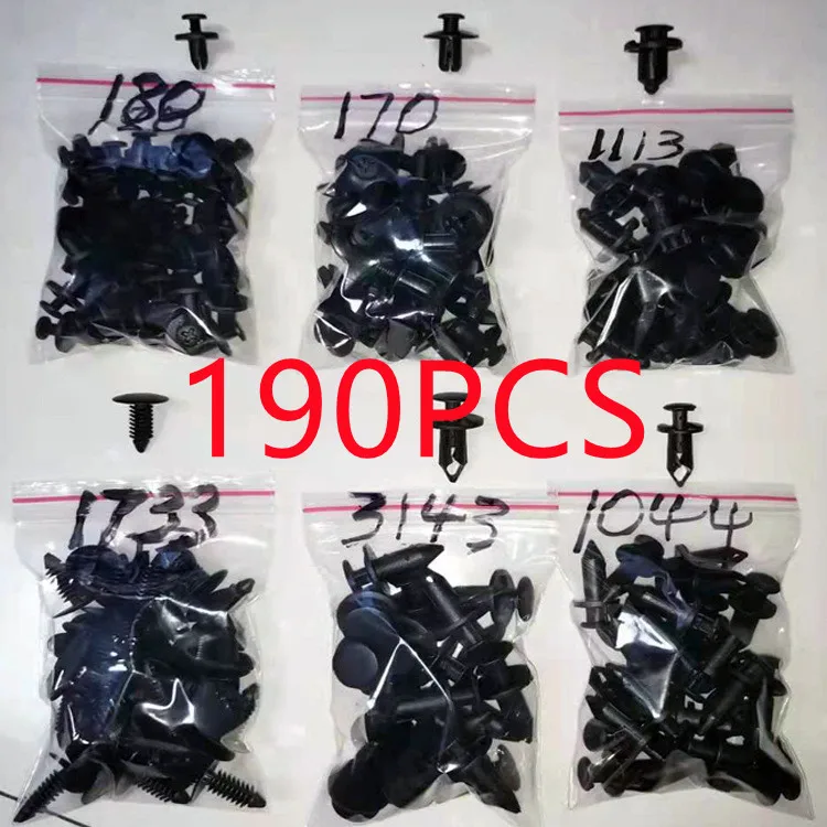 190 шт. автомобильные зажимы для крепления смешанный автомобильный вкладыш с