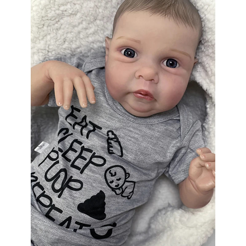 

20inch Already Painted Reborn Baby Doll Miley Same As Picture Lifelike Soft Touch 3D Skin Painted Hair Visible Veins