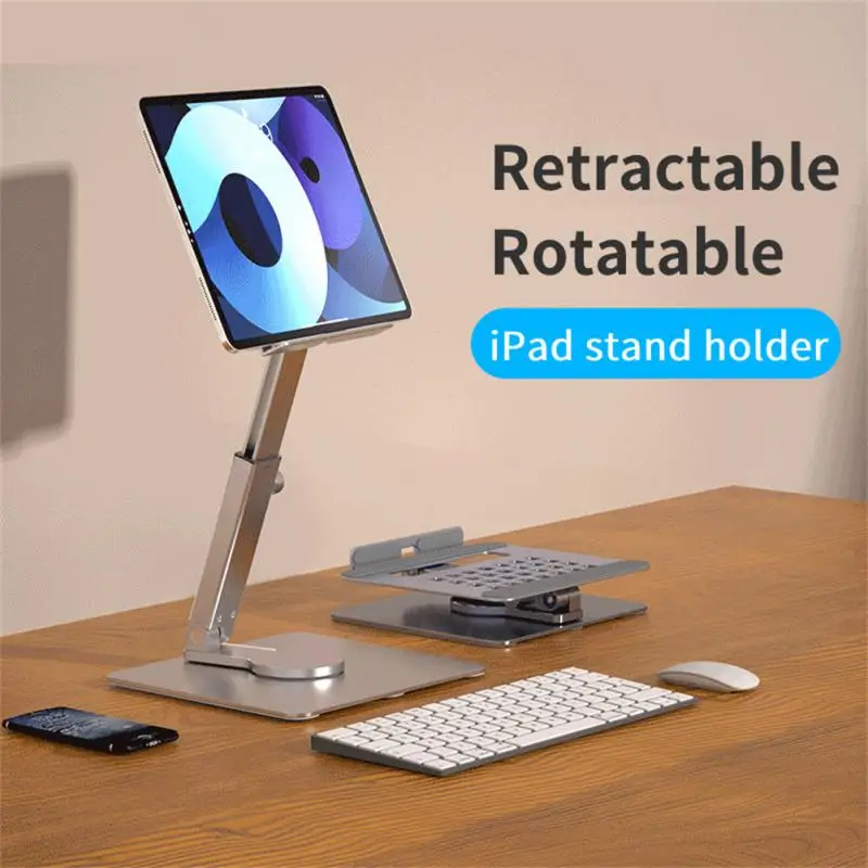 

Foldable Riser Bracket Desktop Support Rotating 360 Degrees Turntable Notebook Stand Base For Iphone Phone Accessories Ergonomic