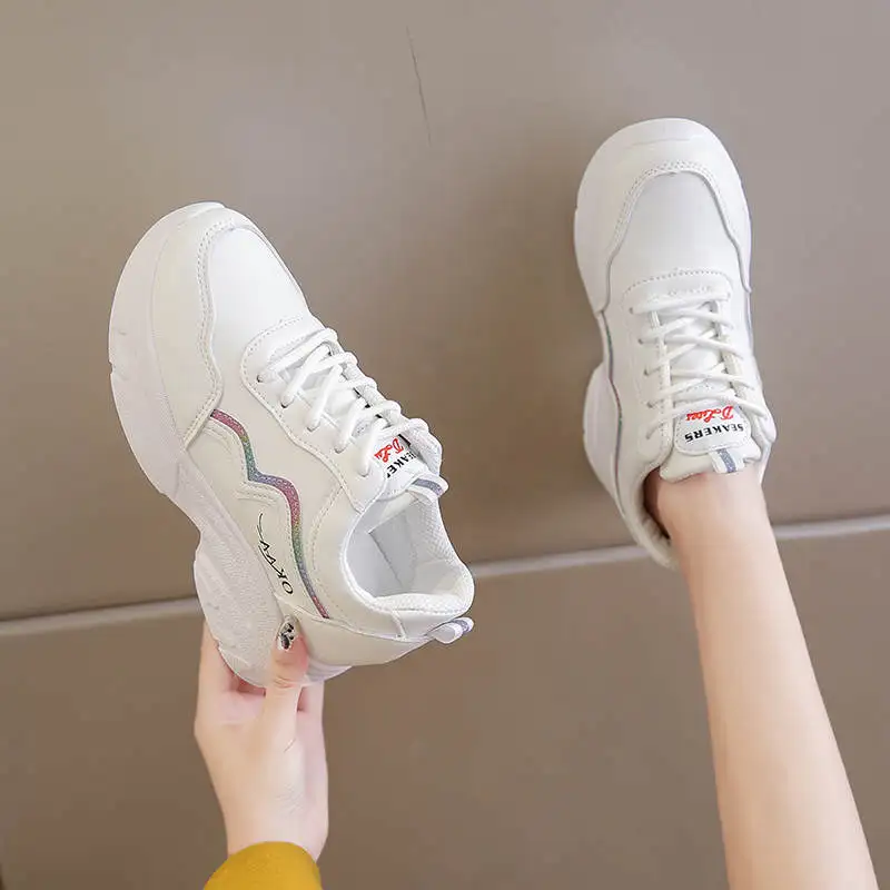 

Белые спортивные ботинки Trianers, женские кроссовки для бега, утепленные кроссовки, спортивная женская обувь для детей, женская обувь для бега,...