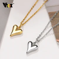 vnox heart necklaces for women high polished stainless steel pendant with adjustable chain classic trendy mothers day gift