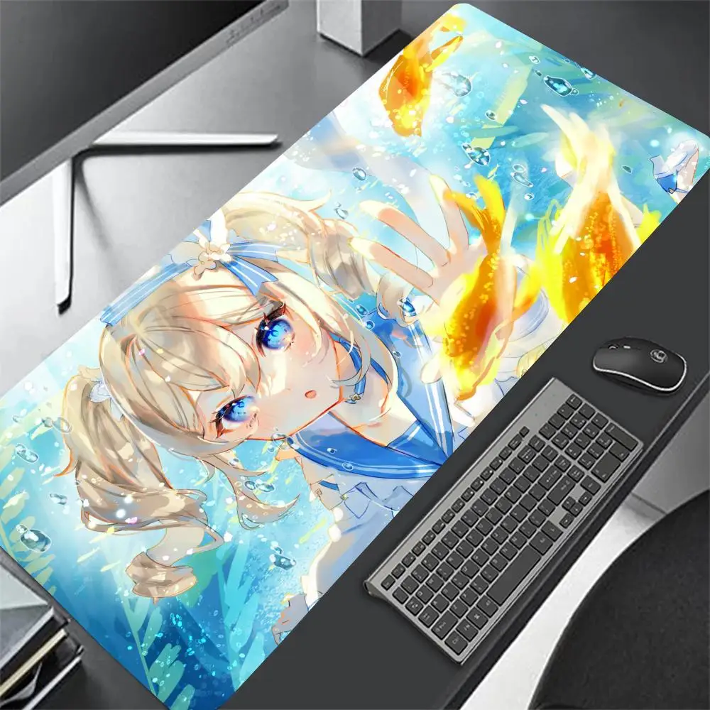 Игровой коврик для мыши Genshin столешница Барбара ганнхилdr с аниме Девушкой