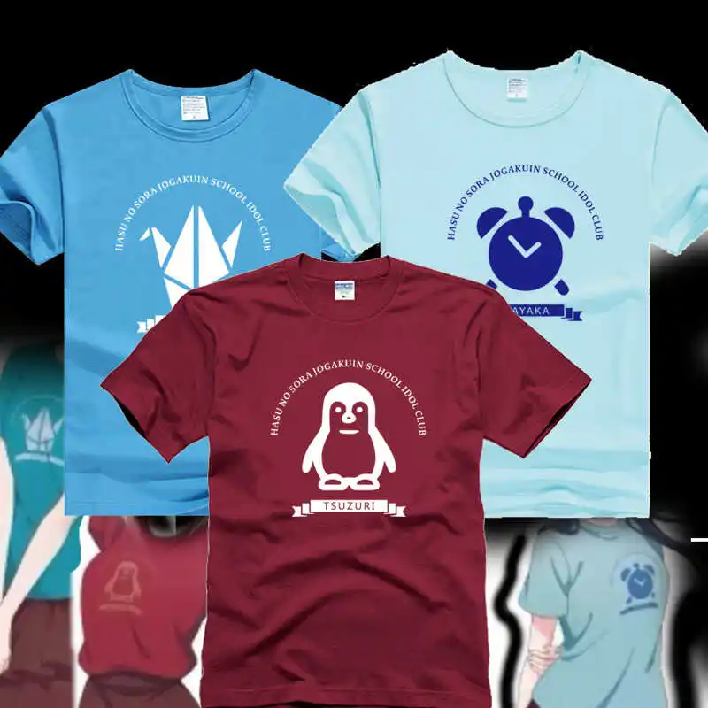 Футболка для мужчин и женщин с аниме LoveLive хиношита Кало Мурано Sayaka Love Live костюм