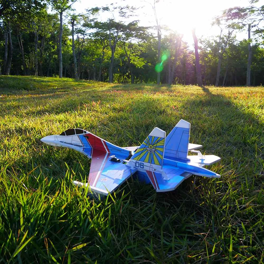 

HEE WING Hunter SU27 400 мм размах крыльев MPP пена PP волшебная доска RC самолет комплект/PNP