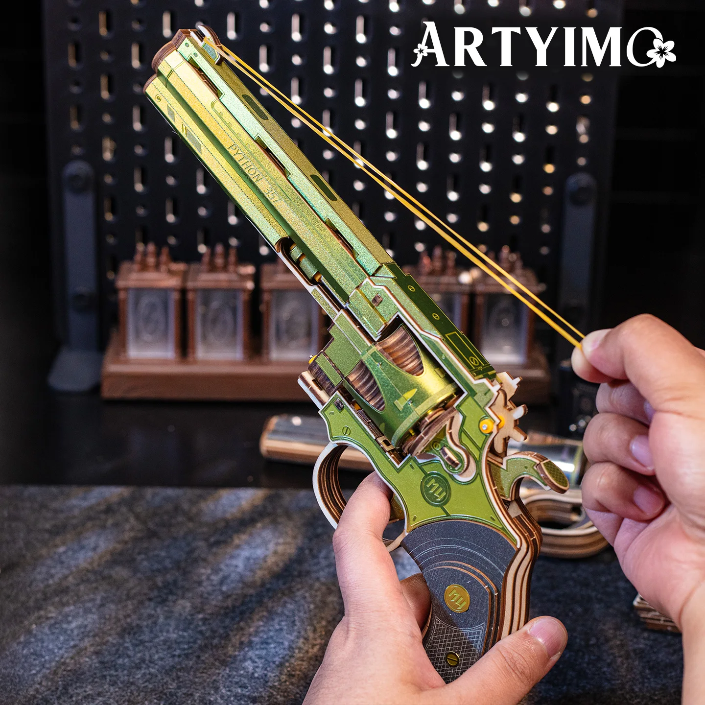 Фото ARTYIMO 3D-пазл из дерева «Золотой питон» (DIY-набор для сборки), головоломка, украшение для стола, подарок на Рождество, Хэллоуин, День рождения №4