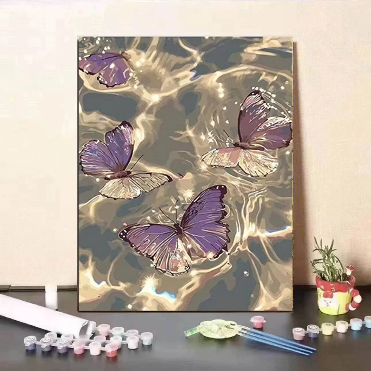 Новая бабочка цифровая картина маслом сделай сам ручная работа цветное