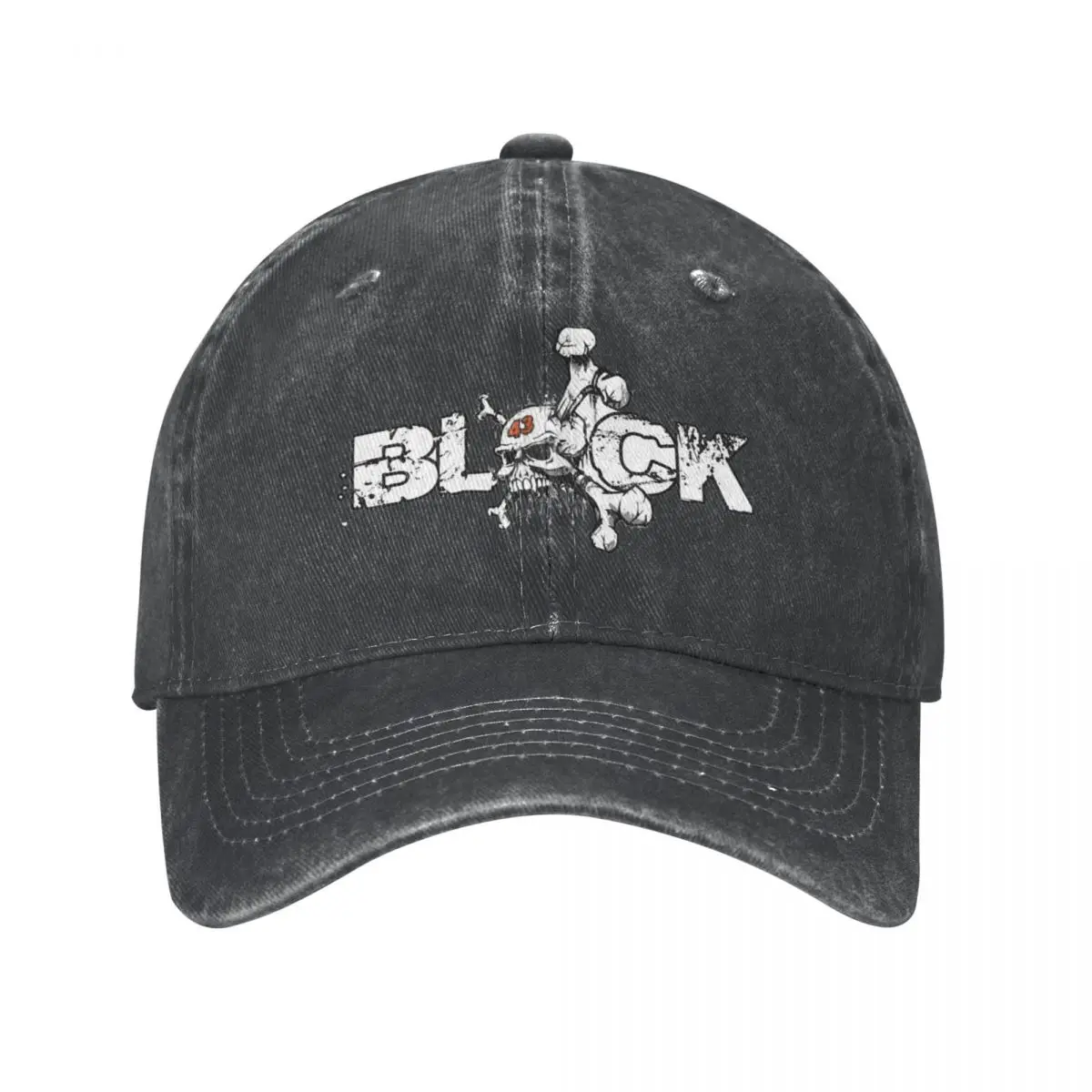 

Black Washed Rock Skull Racing Ken Block Baseball Cap for Boy Girl Sunhat Snapback Cap Hats Cotton Polyester Adult Unisex
