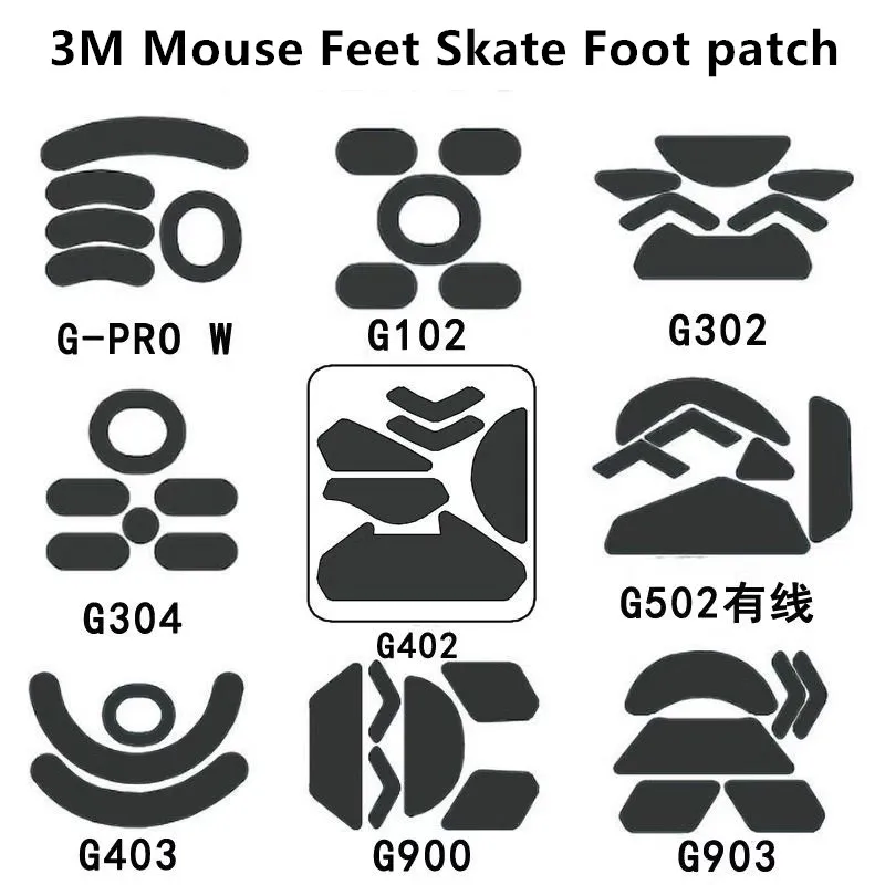 

Коньки для мыши 3M для Logitech G502 G403 G602 G603 G703 G700 G700S G600 G500 G900, 0,6 мм, ножки для игровой мыши, сменные ножки