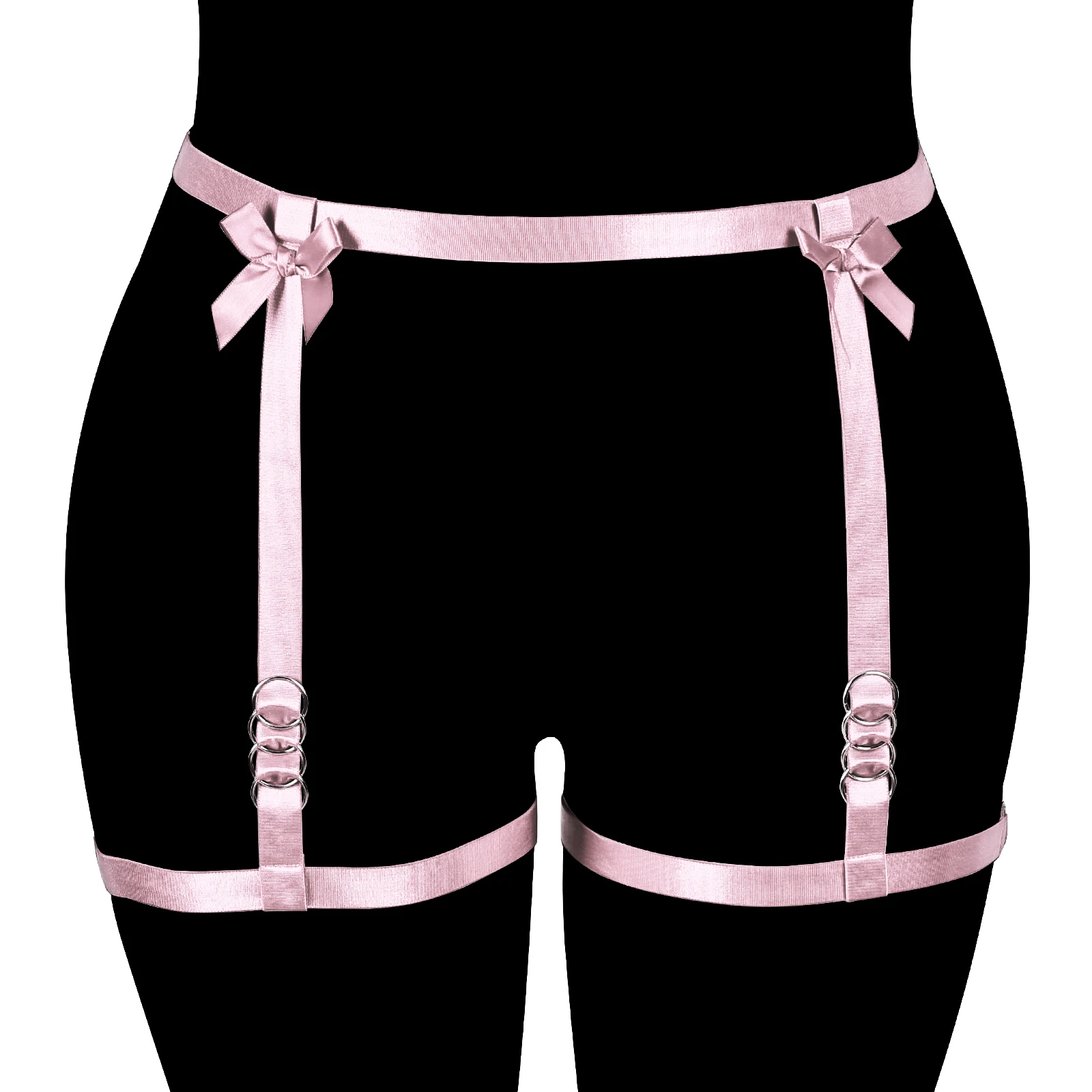 

Women Bondage Goth Underwear Bow Garter Belt Plus Size Sexy Lingerie Erotic Bdsm Harness Body Suspenders Socks Stockings