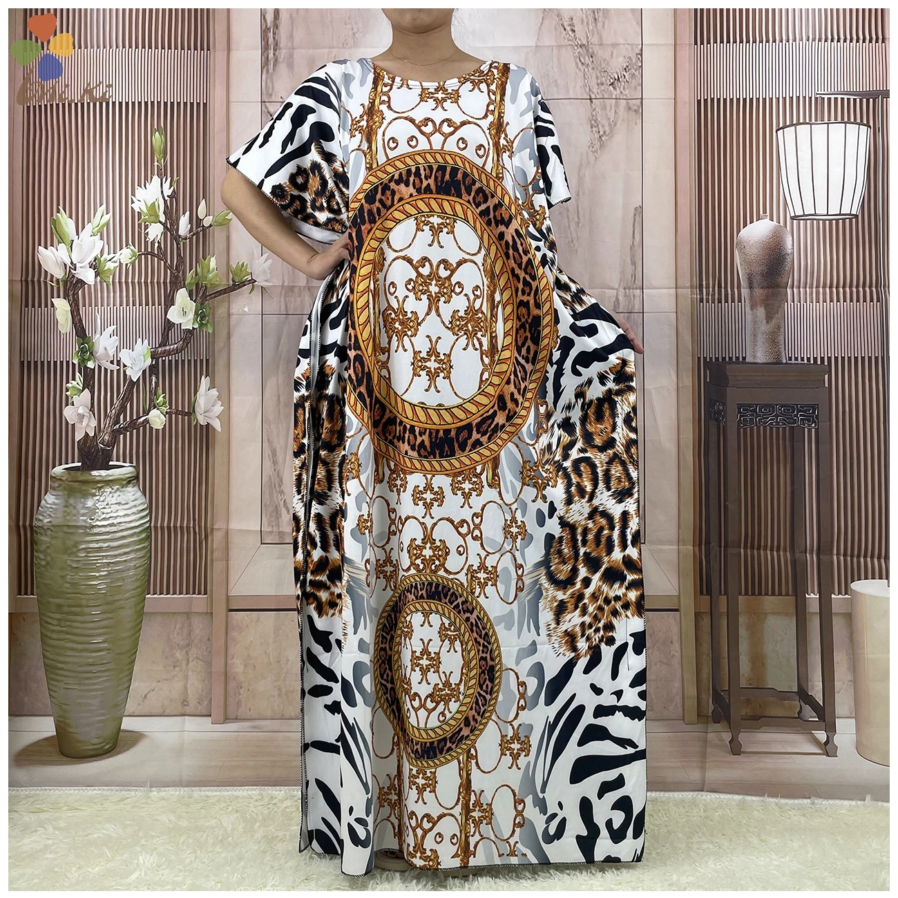 Новинка 2022, модная классическая африканская одежда, Дашики, халат, шелковая ткань, женское свободное платье с принтом и шарфом MS221