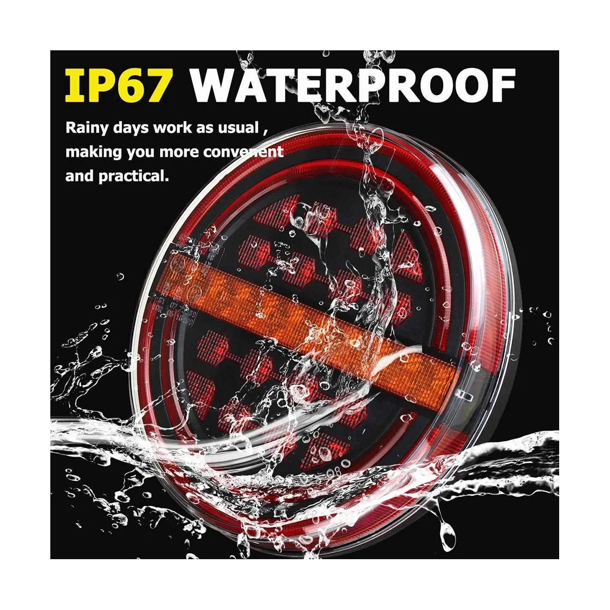 5 3 дюймовый круглый фрикционный прицеп задний тормоз сигнал поворота для