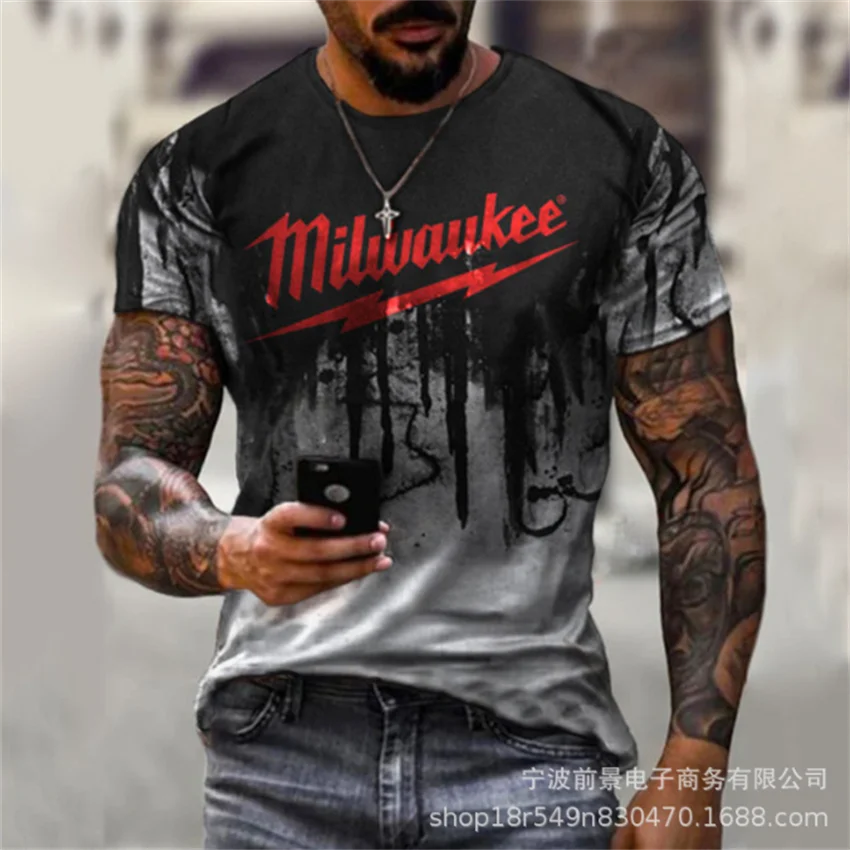 

Футболка мужская Спортивная с коротким рукавом, модный трендовый Свободный Топ с 3d-алфавитом и цифровым принтом, лето