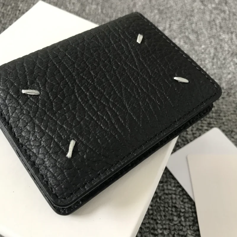 Margiela Card Package Men Women 22SS Luxury MM6 Cow Leather Multi Cards Coin Purse Zipper Simple Fashion Wallet Key Chain