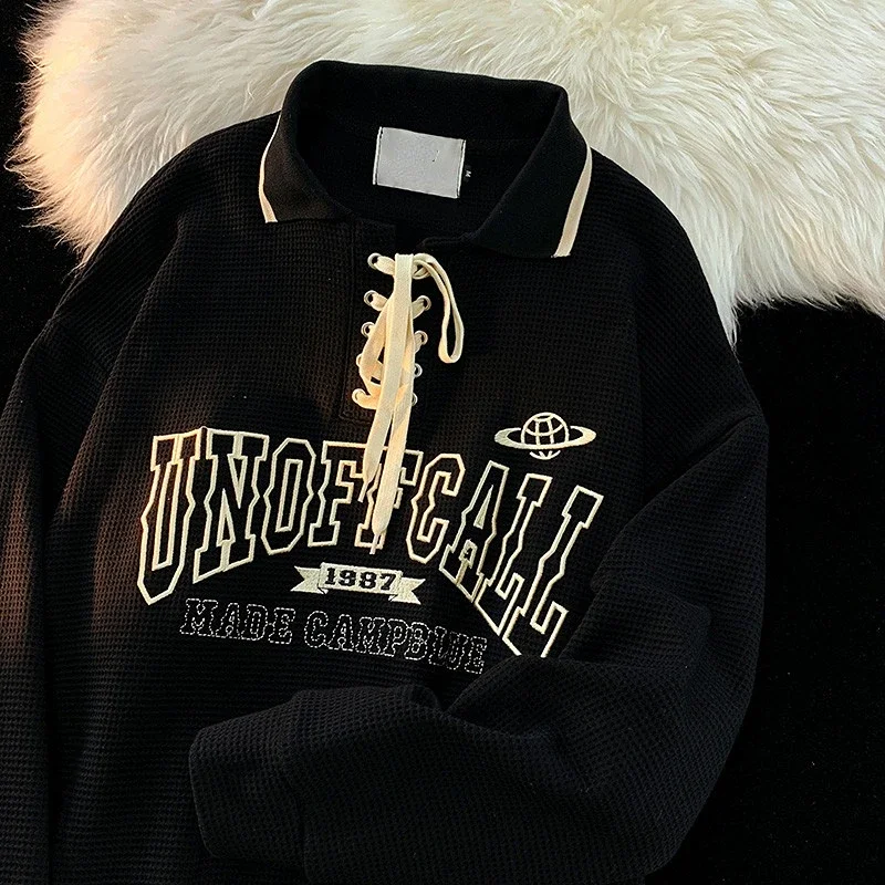 Женская хлопковая уличная куртка-поло с Вафельной вышивкой спортивная куртка