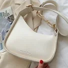 

Новинка 2022, модные однотонные сумки через плечо, женские роскошные дизайнерские сумки на плечо из мягкой искусственной кожи, кошельки и сум...