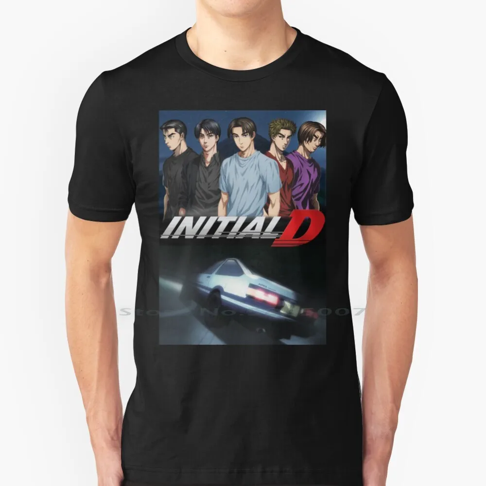 

Initial D T Shirt Cotton 6XL Initial D Anime Car Jdm Manga Race Drift Takumi Legend Weeb