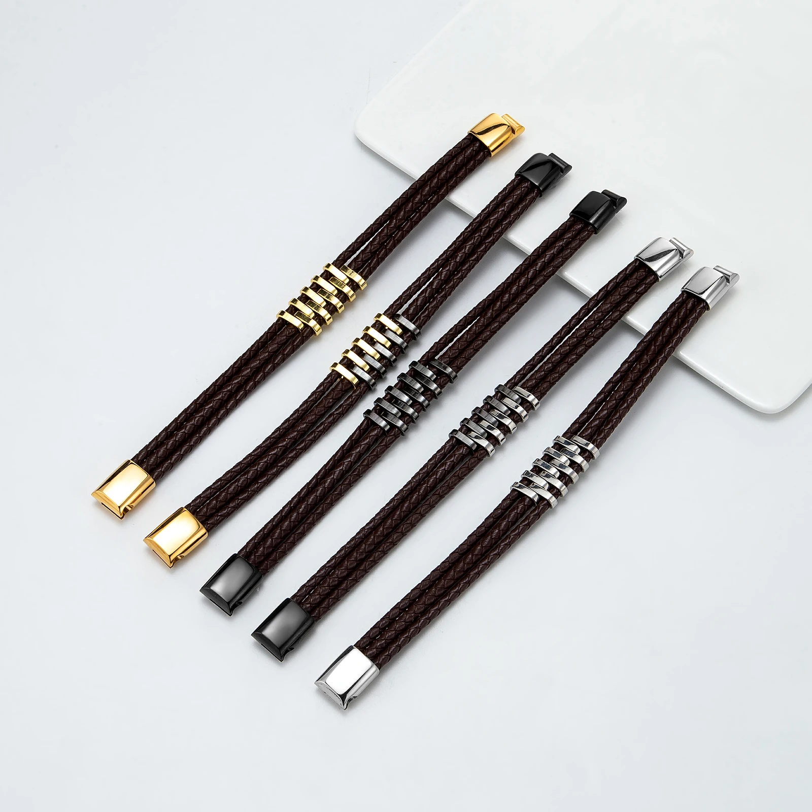 Мужской браслет из нержавеющей стали в европейском и американском стиле панк 10