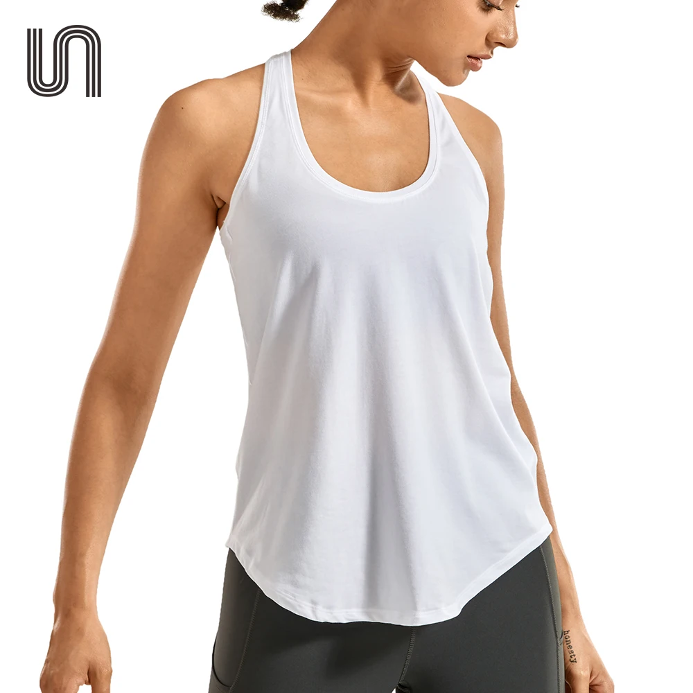 Lato Casual kobiety kamizelka lekkie Pima bawełniane treningowe podkoszulki miękkie Racerback Athletic Yoga Running 10 kolorów 2022 T-Shirt
